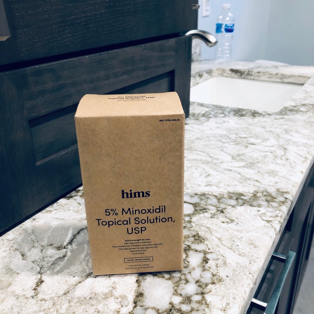 Hims Mens hair treatment.
